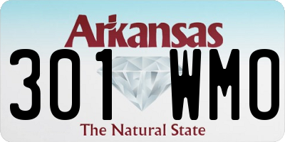 AR license plate 301WMO