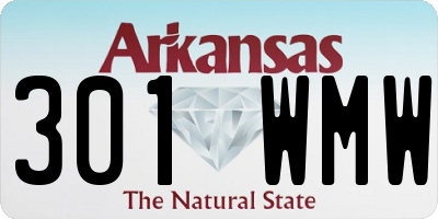 AR license plate 301WMW