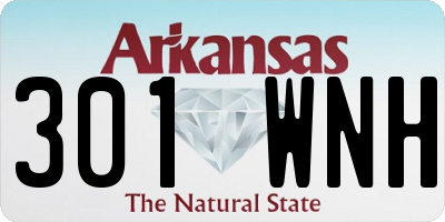 AR license plate 301WNH