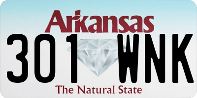 AR license plate 301WNK
