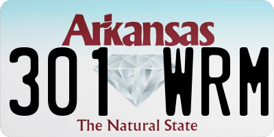 AR license plate 301WRM