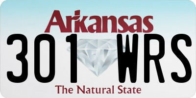 AR license plate 301WRS
