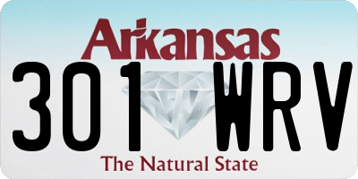 AR license plate 301WRV