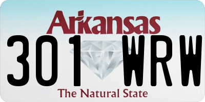 AR license plate 301WRW