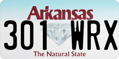 AR license plate 301WRX