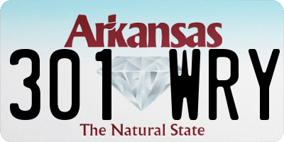 AR license plate 301WRY