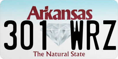 AR license plate 301WRZ