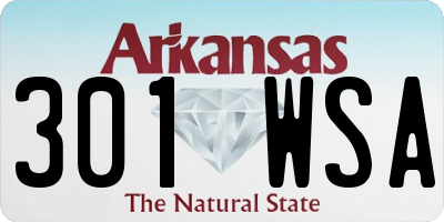 AR license plate 301WSA