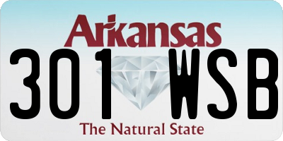 AR license plate 301WSB