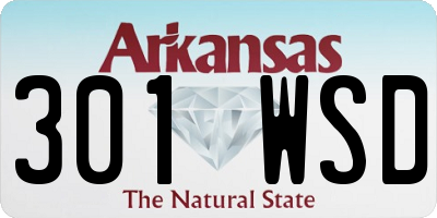 AR license plate 301WSD