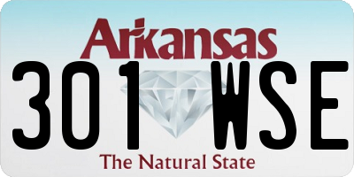 AR license plate 301WSE