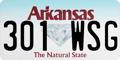 AR license plate 301WSG