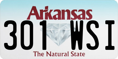 AR license plate 301WSI