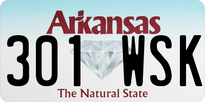 AR license plate 301WSK