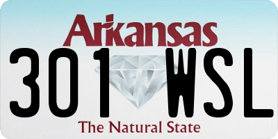 AR license plate 301WSL