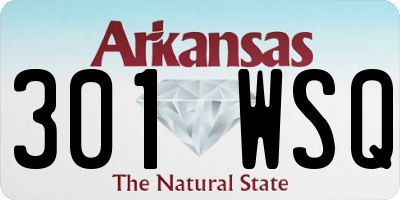 AR license plate 301WSQ