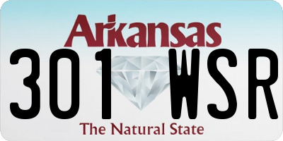 AR license plate 301WSR