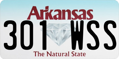 AR license plate 301WSS