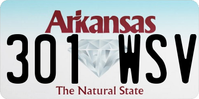 AR license plate 301WSV