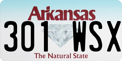 AR license plate 301WSX