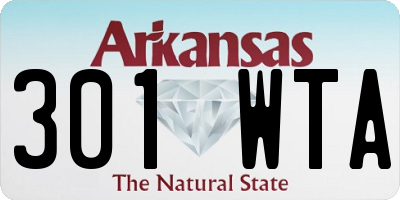 AR license plate 301WTA