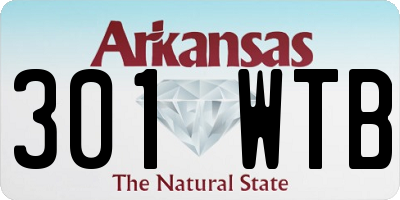 AR license plate 301WTB
