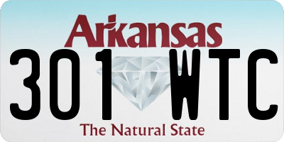 AR license plate 301WTC