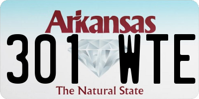 AR license plate 301WTE