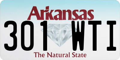 AR license plate 301WTI