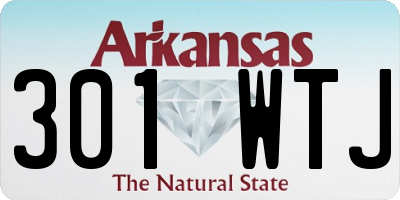 AR license plate 301WTJ