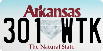 AR license plate 301WTK