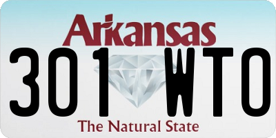 AR license plate 301WTO