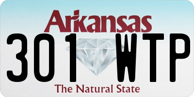 AR license plate 301WTP