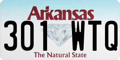 AR license plate 301WTQ
