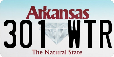 AR license plate 301WTR