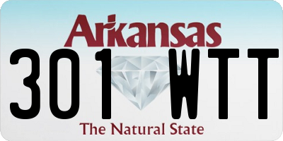 AR license plate 301WTT