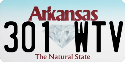 AR license plate 301WTV