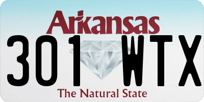 AR license plate 301WTX