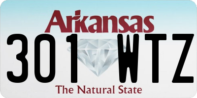AR license plate 301WTZ