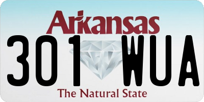 AR license plate 301WUA