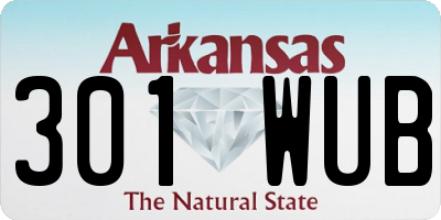 AR license plate 301WUB