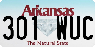 AR license plate 301WUC