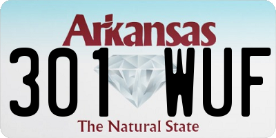 AR license plate 301WUF