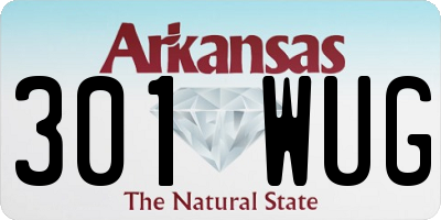 AR license plate 301WUG