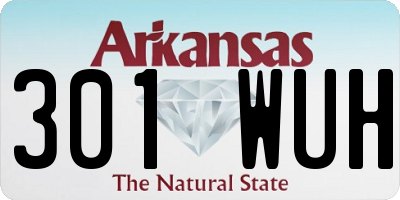 AR license plate 301WUH