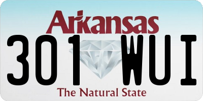 AR license plate 301WUI