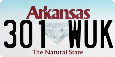 AR license plate 301WUK