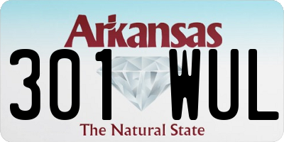 AR license plate 301WUL