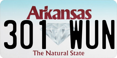 AR license plate 301WUN