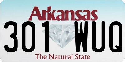 AR license plate 301WUQ